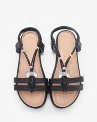 Sandal Xẹp Hạnh Dung Quai Chữ T Đính Bướm Pha Lê HD1178AV