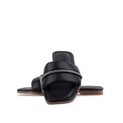 Dép Xẹp Hạnh Dung Bản Ngang Phối Kim Sa HD12232AM
