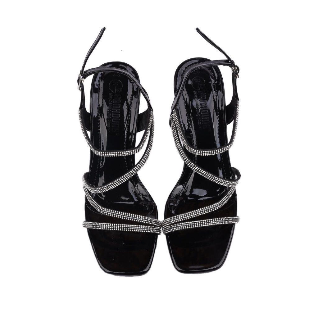 Sandal Cao Gót Hạnh Dung  Dây Kim Sa Gót Nhỏ HD12247AM