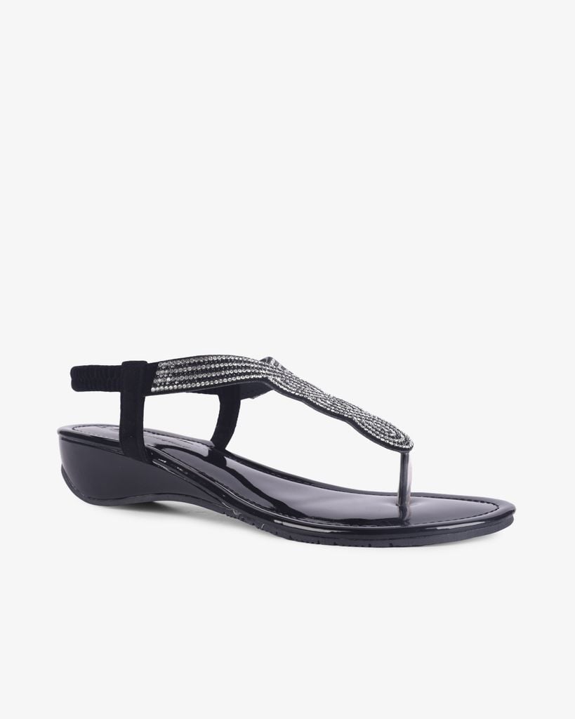 Sandal Xẹp Hạnh Dung Kẹp Xoàn Xoắn HD12251AM