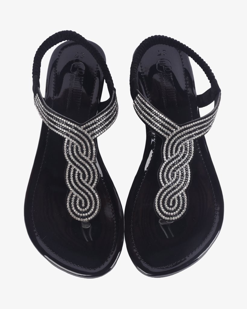 Sandal Xẹp Hạnh Dung Kẹp Xoàn Xoắn HD12251AM