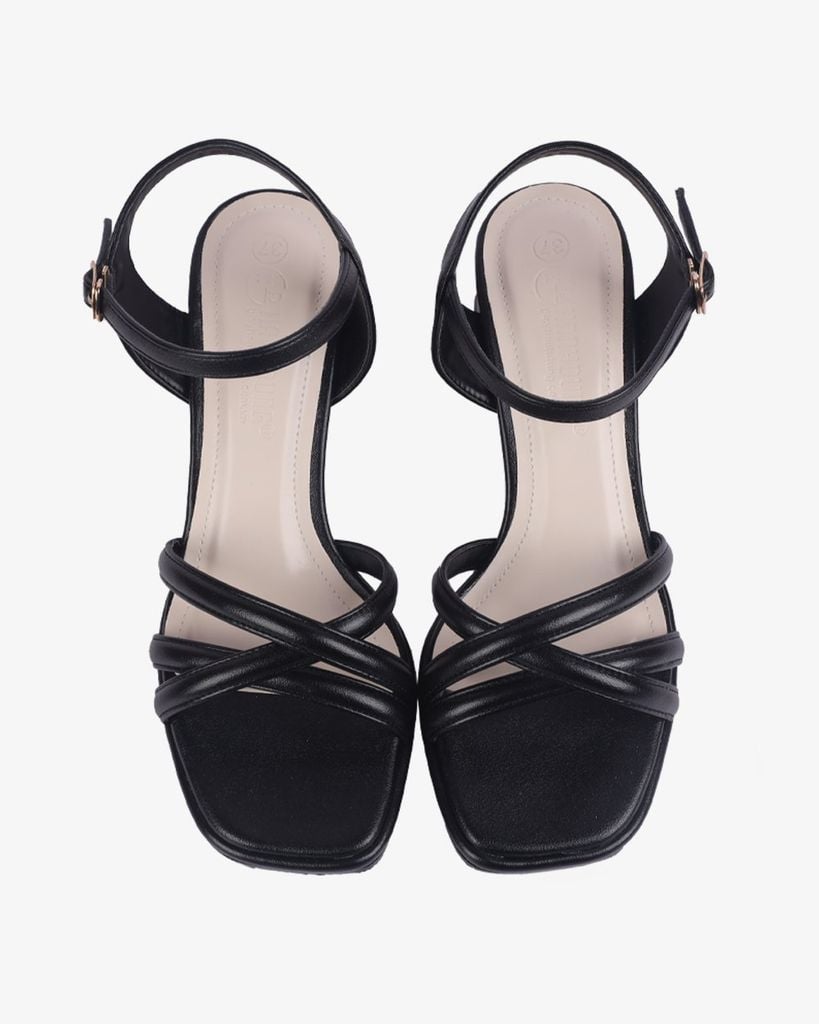 Sandal Cao Gót Hạnh Dung Quai Đan Chéo HD12258AM
