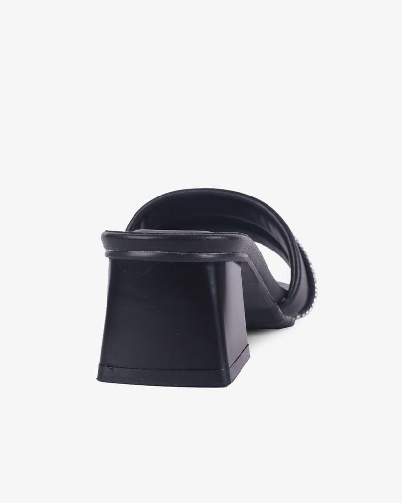 Dép Cao Gót Hạnh Dung Gót Trụ Bản Ngang Xoàn HD12261AM