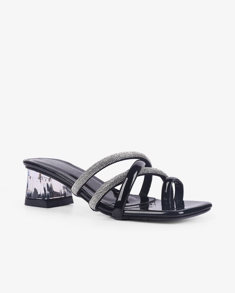 Dép Cao Gót Hạnh Dung Xỏ Ngón Gót Mica HD12264AM