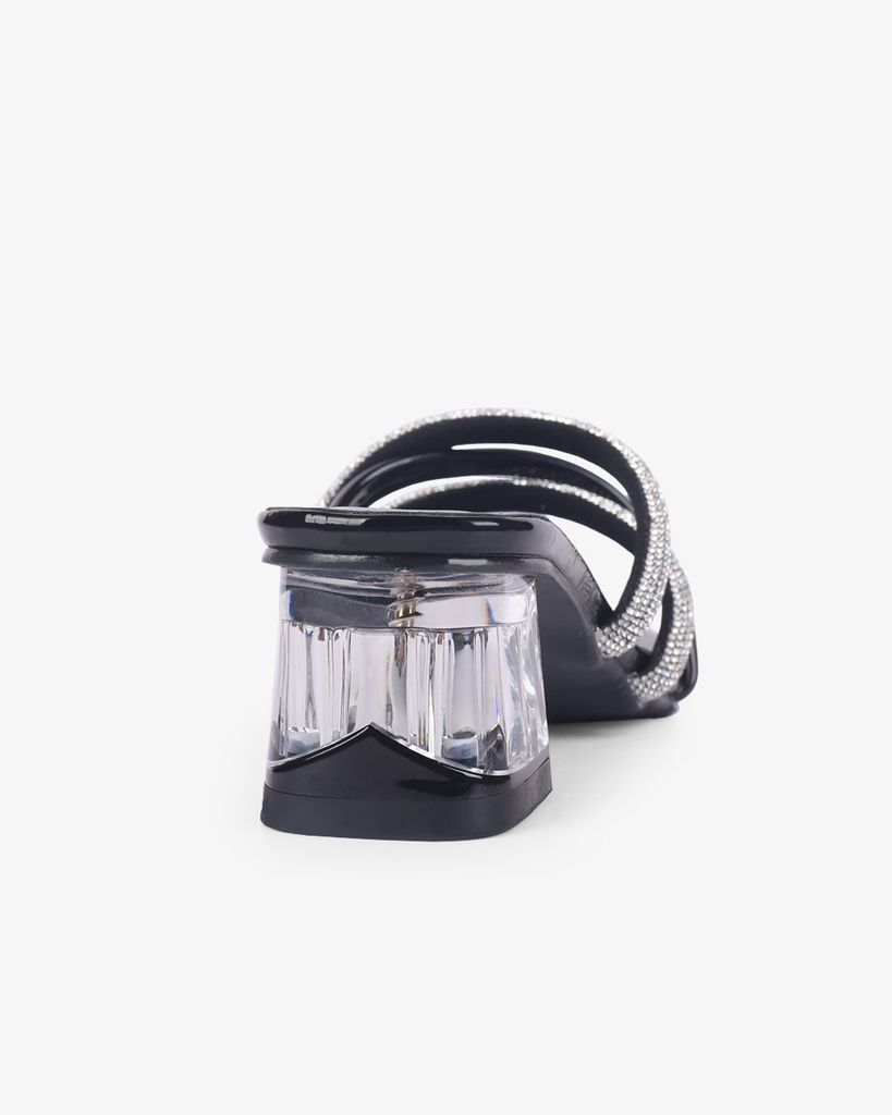 Dép Cao Gót Hạnh Dung Xỏ Ngón Gót Mica HD12264AM