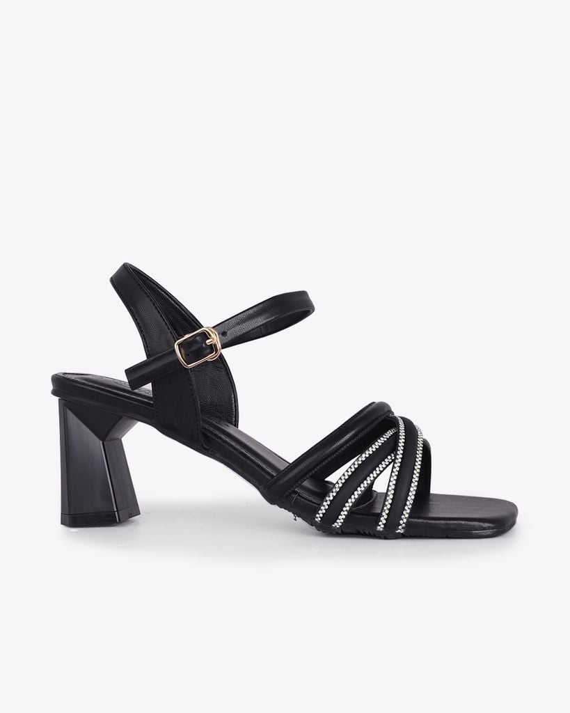 Sandal Cao Gót Hạnh Dung Quai Mảnh Đan Chéo HD12274AM