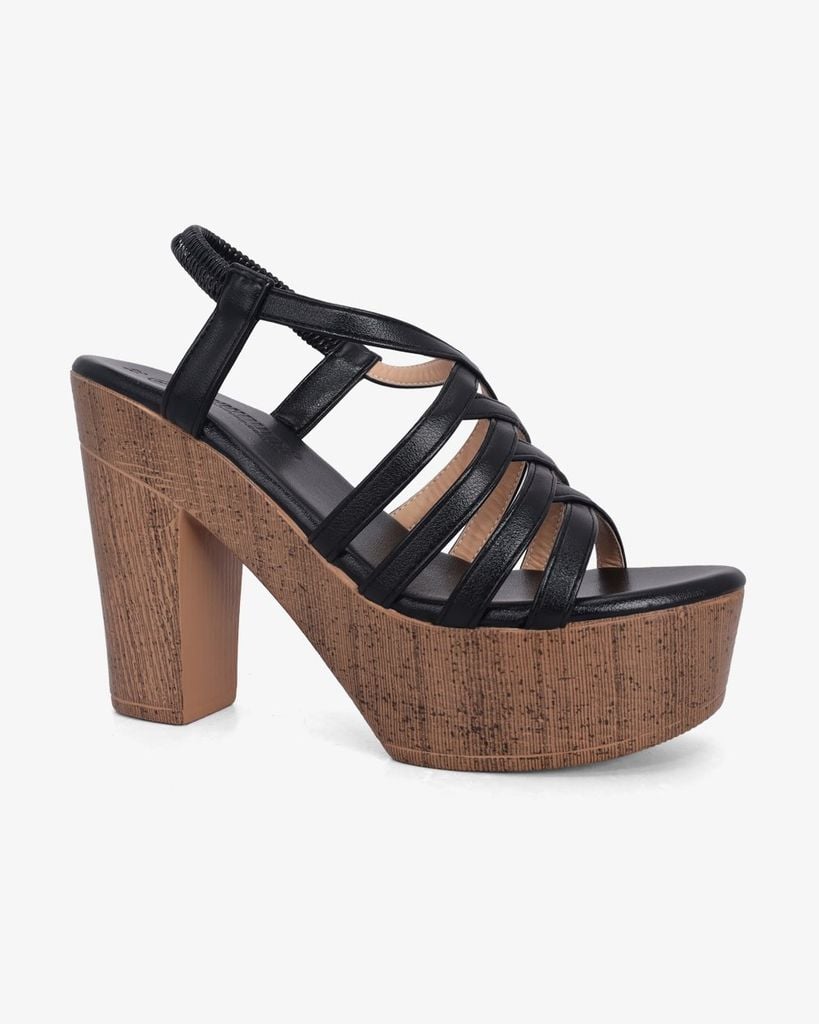 Sandal Cao Gót Hạnh Dung Quai Nhiều Dây Chéo HD12278AM
