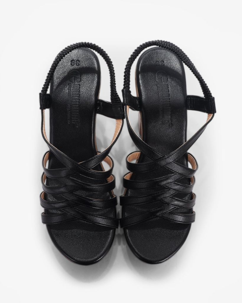 Sandal Cao Gót Hạnh Dung Quai Nhiều Dây Chéo HD12278AM