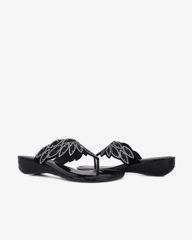 Dép Đế Xuồng Hạnh Dung Kẹp Xỏ Ngón Khóa Pha Lê HD12279AM