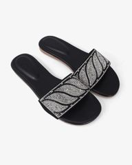 Dép Xẹp Hạnh Dung Quai Ngang Xoàn HD12281AM