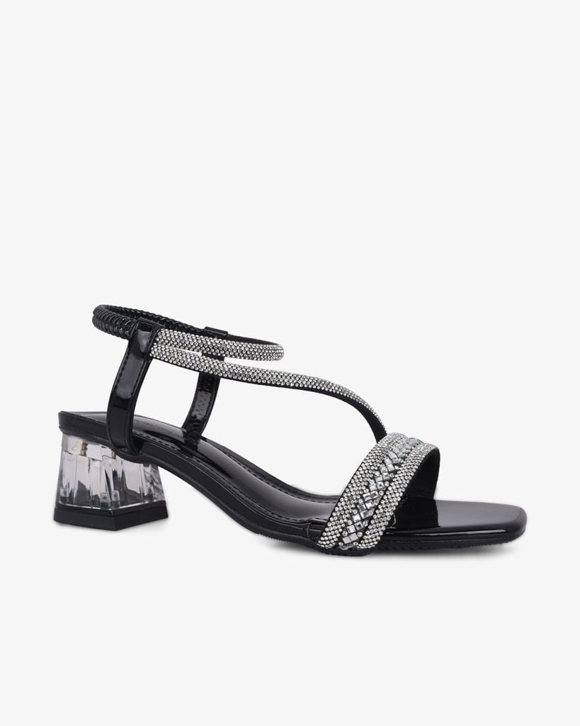Sandal Cao Gót Hạnh Dung Đính Đá Nhiều Quai Chéo HD12282AM