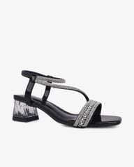 Sandal Cao Gót Hạnh Dung Đính Đá Nhiều Quai Chéo HD12282AM