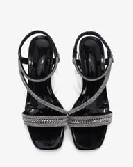 Sandal Cao Gót Hạnh Dung Đính Đá Nhiều Quai Chéo HD12282AM