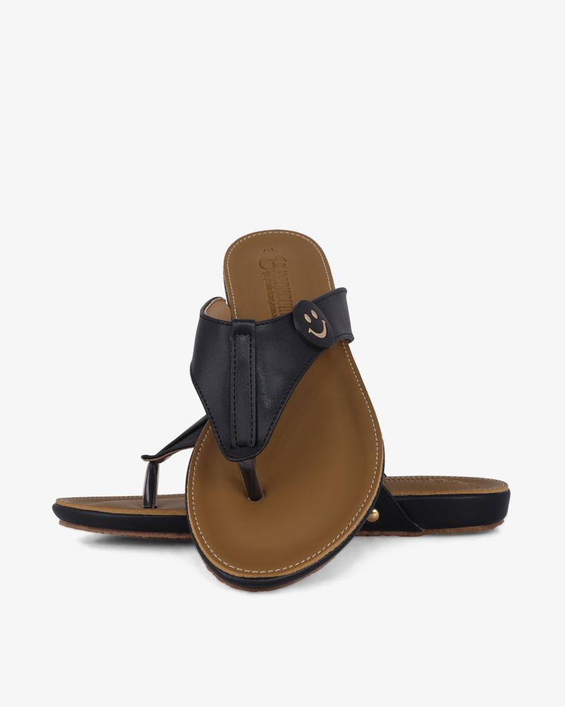 Dép Xẹp Hạnh Dung Kẹp Khóa Mặt Cười HD12283AM