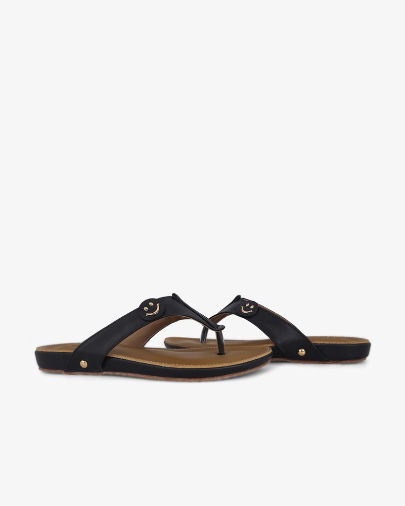 Dép Xẹp Hạnh Dung Kẹp Khóa Mặt Cười HD12283AM