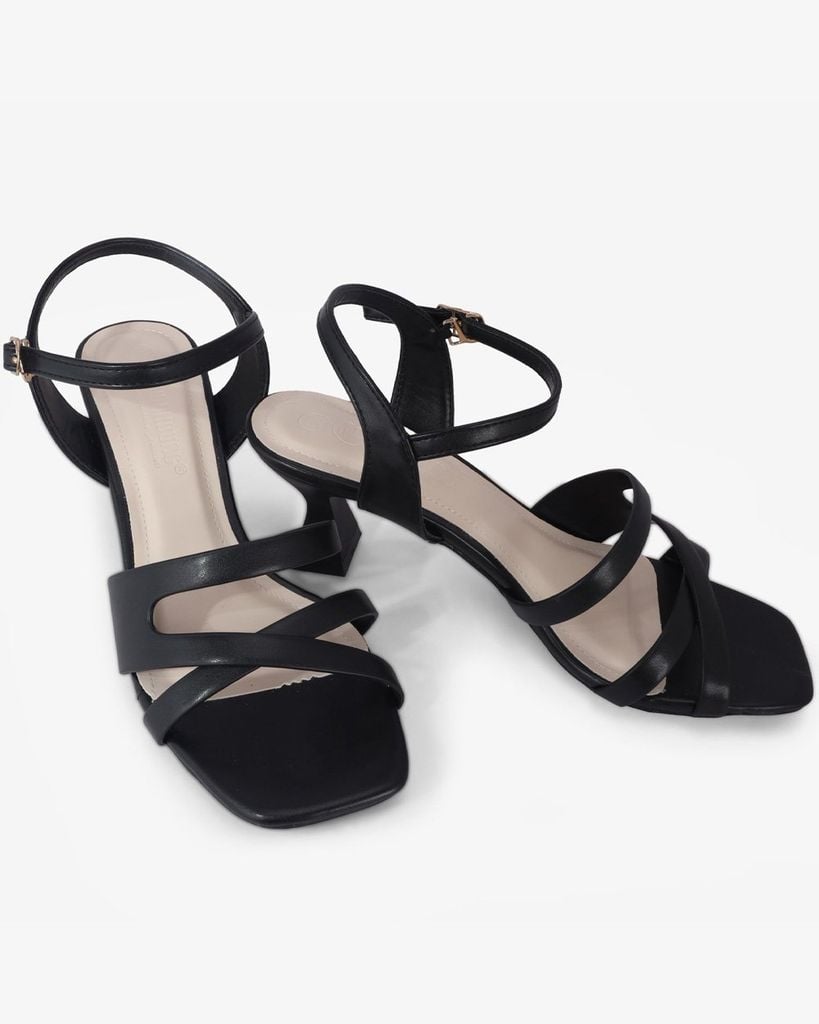 Sandal Cao Gót Hạnh Dung Mảnh Đan Chéo HD12288AM