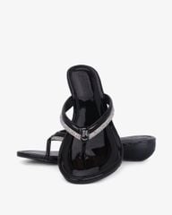Dép Đế Xuồng Hạnh Dung Kẹp Xỏ Ngón Đính Đá HD12289AM