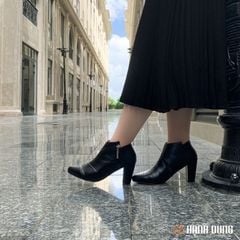 Giày Boot Hạnh Dung Dây Kéo HD2521AG