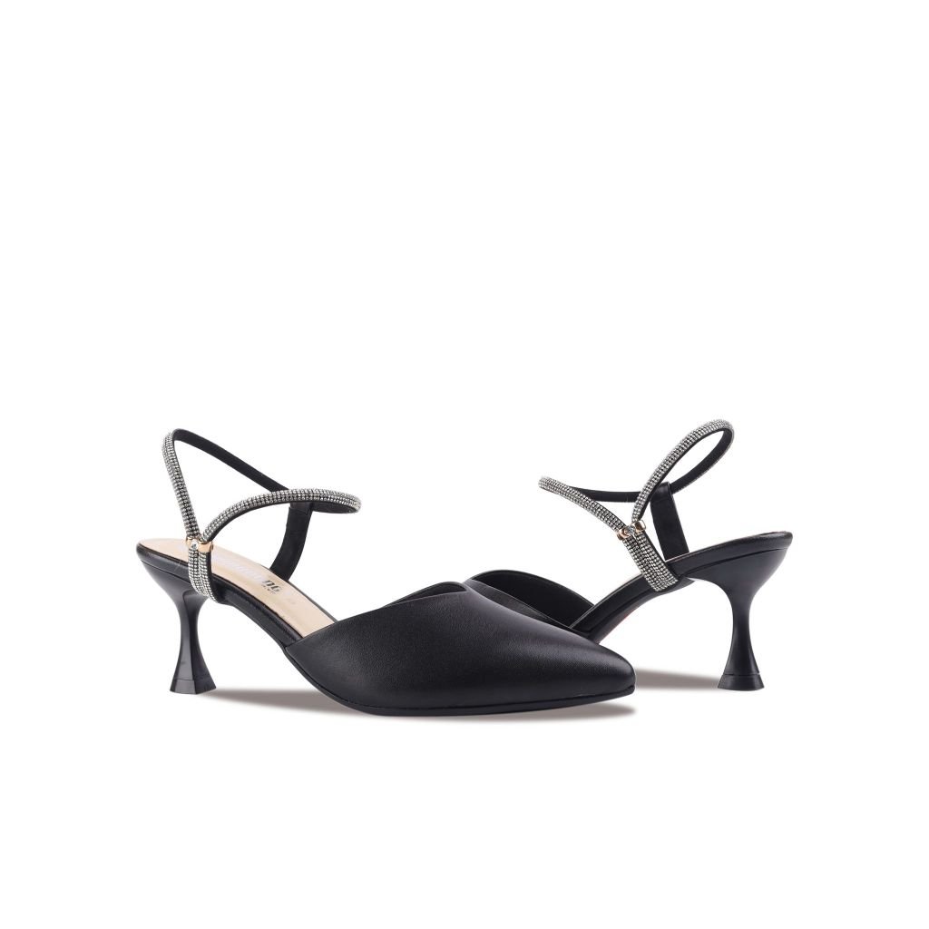 Sandal Cao Gót Hạnh Dung Gót Nhọn Xoàn Cổ Chân HD2534AG
