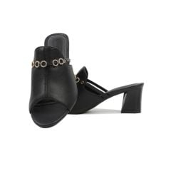 Dép Cao Gót Hạnh Dung Bản Lớn Xoàn HD27132BI