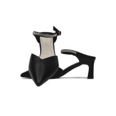 Dép Bít Mũi Hạnh Dung Dây Xoàn Cổ Chân HD27140BI