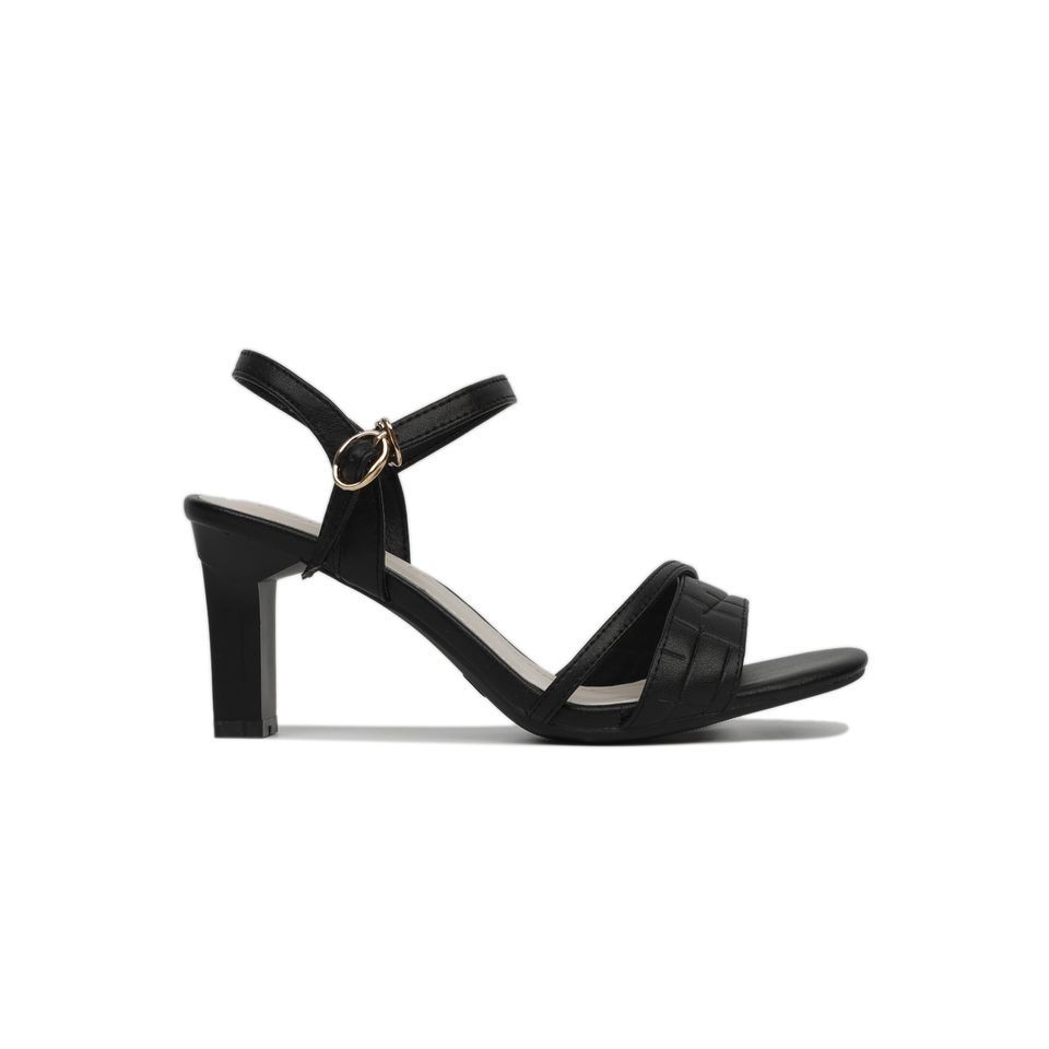 Sandal Cao Gót Hạnh Dung Bản Ngang Dây Mảnh HD27141BI