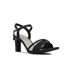 Sandal Cao Gót Hạnh Dung Bản Ngang Dây Mảnh HD27141BI
