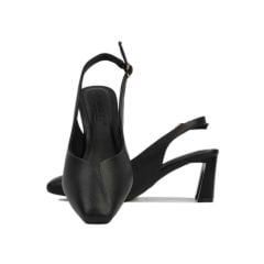 Sandal Cao Gót Hạnh Dung Bít Mũi Đắp Trơn HD27142BI