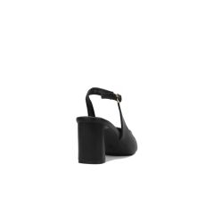Sandal Cao Gót Hạnh Dung Bít Mũi Đắp Trơn HD27142BI