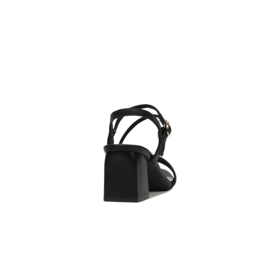 Sandal Cao Gót  Hạnh Dung Quai Ngang Gót Vuông HD27143BI