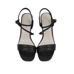 Sandal Cao Gót  Hạnh Dung Quai Ngang Gót Vuông HD27143BI