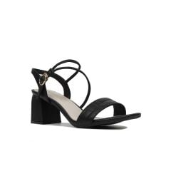 Sandal Cao Gót  Hạnh Dung Quai Ngang Gót Vuông HD27143BI
