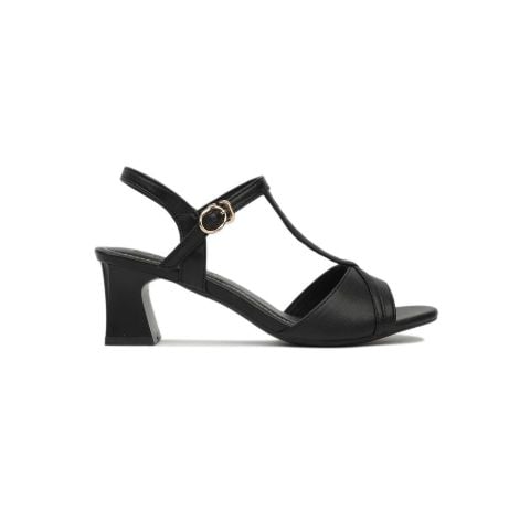 Sandal Cao Gót Hạnh Dung Bản Ngang Nối Dây HD27146BI