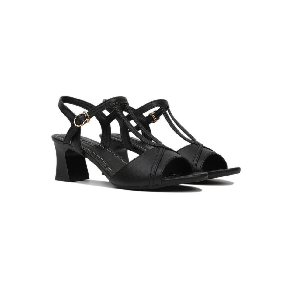 Sandal Cao Gót Hạnh Dung Bản Ngang Nối Dây HD27146BI