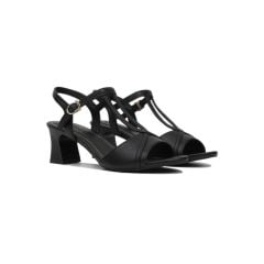 Sandal Cao Gót Hạnh Dung Bản Ngang Nối Dây HD27146BI
