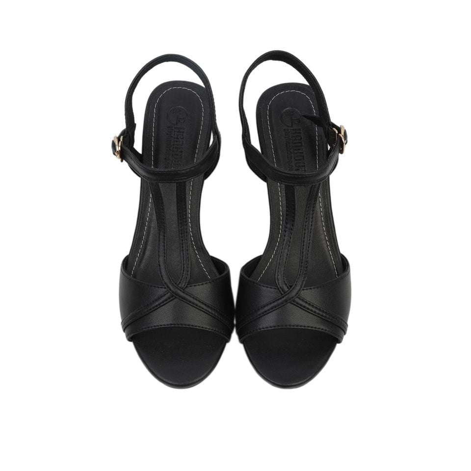 Sandal Cao Gót Hạnh Dung Bản Ngang Nối Dây HD27146BI