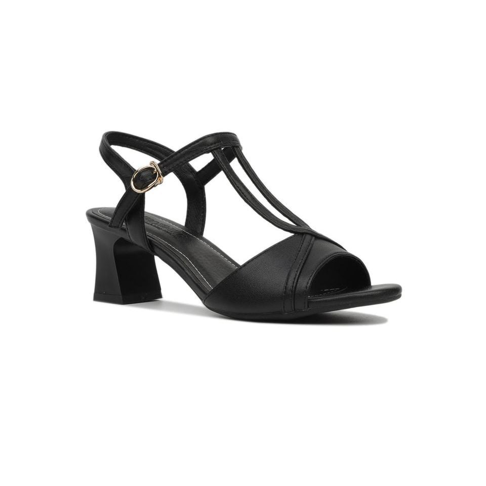 Sandal Cao Gót Hạnh Dung Bản Ngang Nối Dây HD27146BI