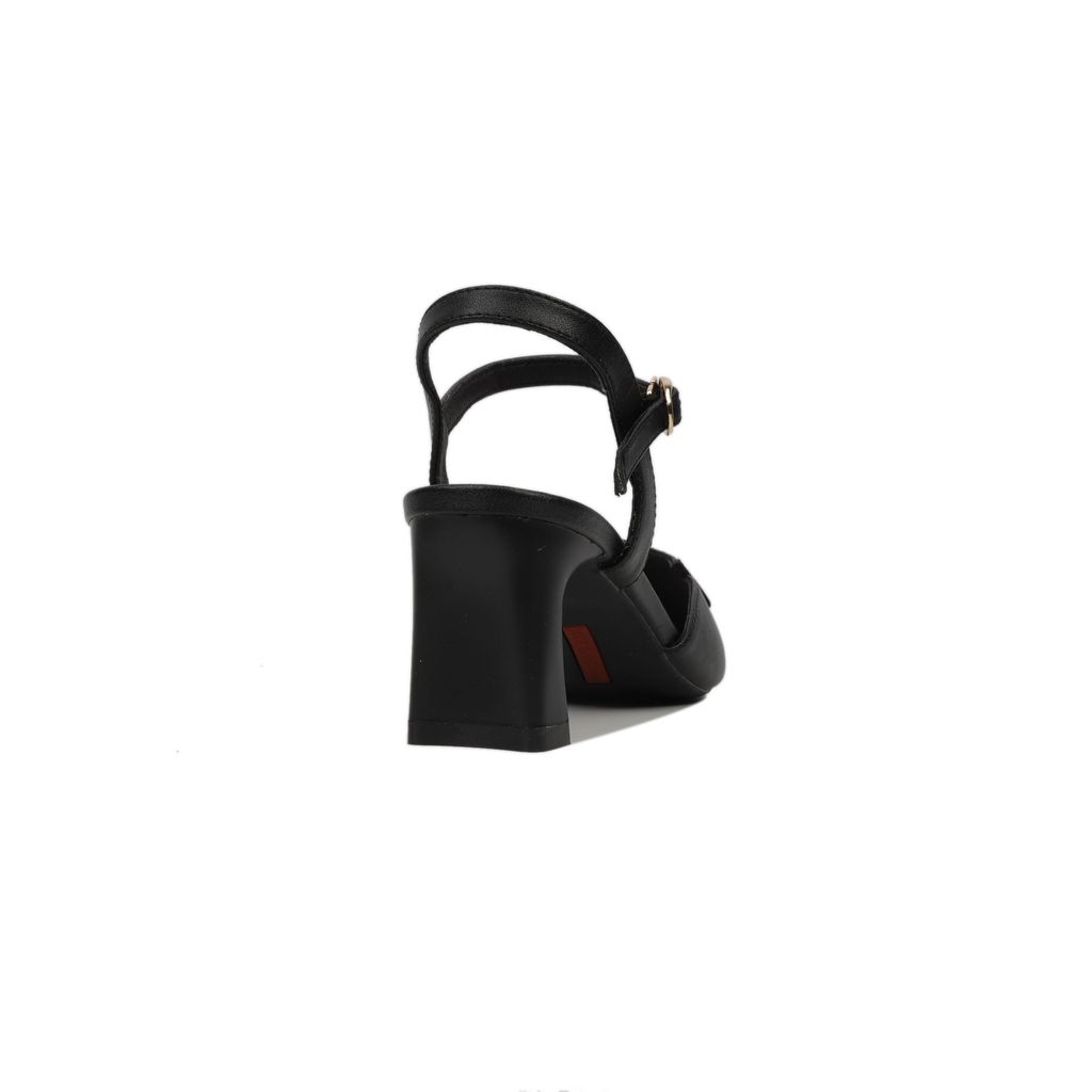 Sandal Cao Gót Hạnh Dung Bít Mũi Cách Điệu HD27148BI