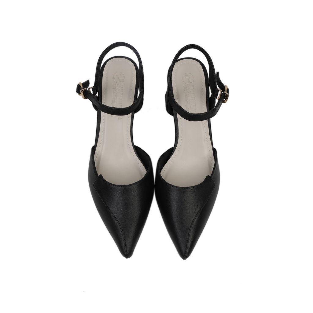 Sandal Cao Gót Hạnh Dung Bít Mũi Cách Điệu HD27148BI