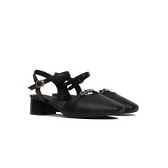 Sandal Cao Gót Hạnh Dung Bít Mũi Đính Đá HD27149BI