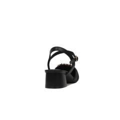 Sandal Cao Gót Hạnh Dung Bít Mũi Đính Đá HD27149BI