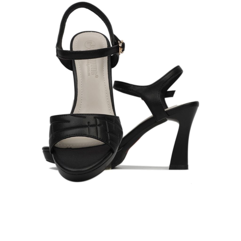 Sandal Cao Gót Hạnh Dung Quai Họa Tiết HD27151BI