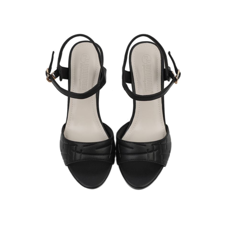 Sandal Cao Gót Hạnh Dung Quai Họa Tiết HD27151BI