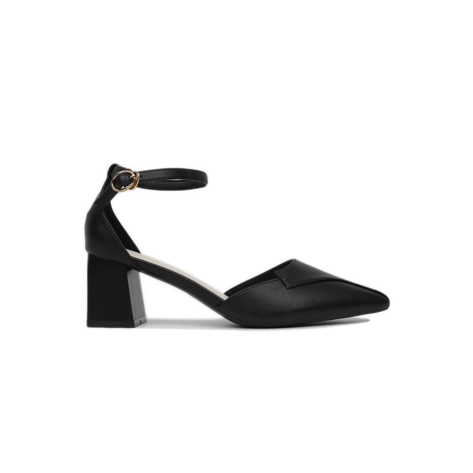 Sandal Cao Gót Hạnh Dung Bít Mũi Cách Điệu Bít Hậu HD27152BI