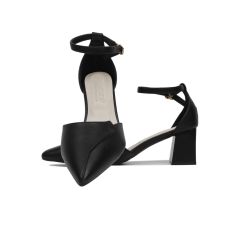 Sandal Cao Gót Hạnh Dung Bít Mũi Cách Điệu Bít Hậu HD27152BI