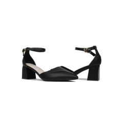 Sandal Cao Gót Hạnh Dung Bít Mũi Cách Điệu Bít Hậu HD27152BI