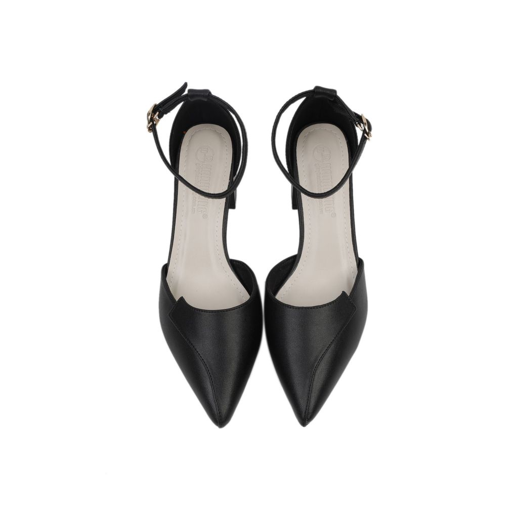 Sandal Cao Gót Hạnh Dung Bít Mũi Cách Điệu Bít Hậu HD27152BI