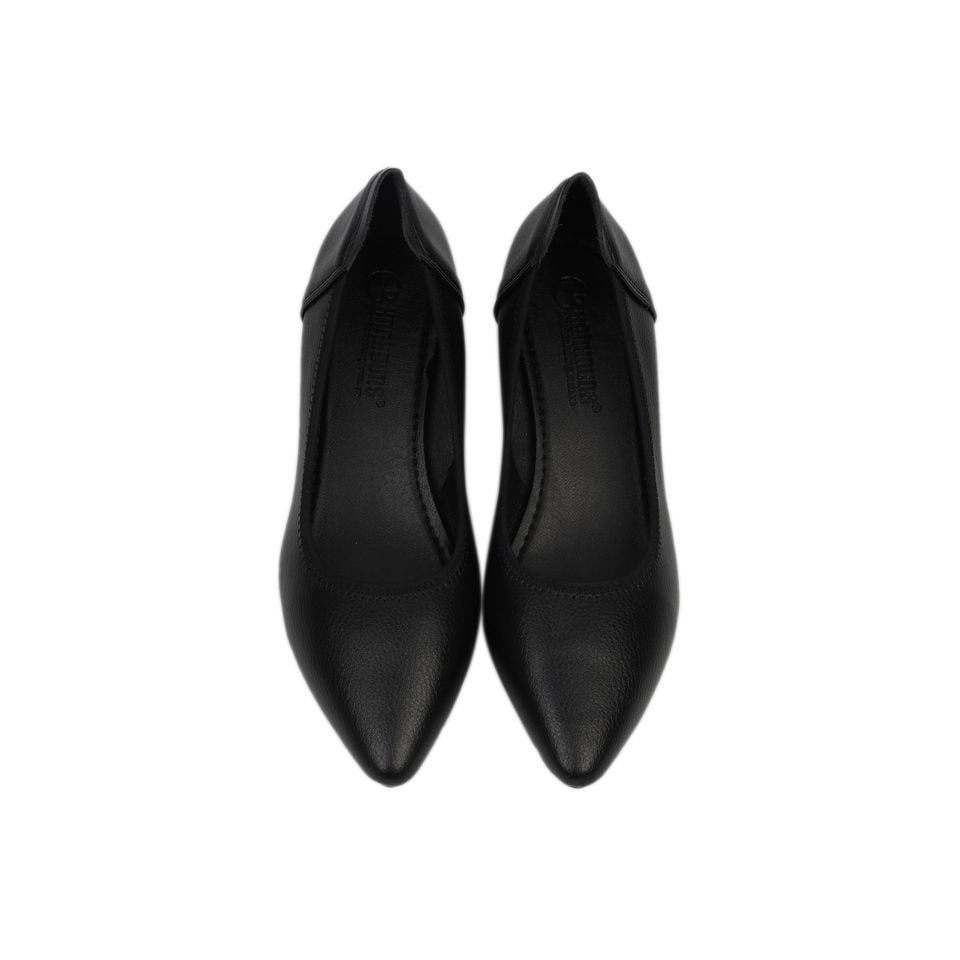 Giày Cao Gót Hạnh Dung Mũi Nhọn Đế vuông HD27154BI