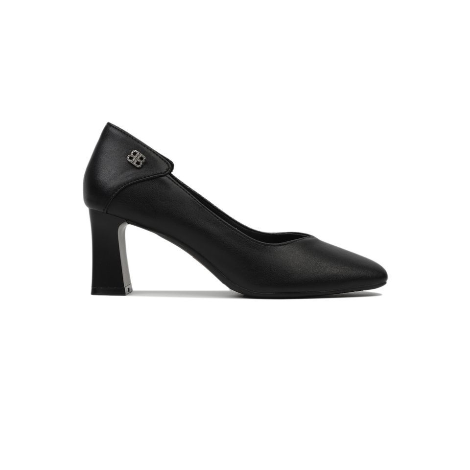 Giày Cao Gót Hạnh Dung Họa Tiết Nhỏ Sau Gót HD27157BI