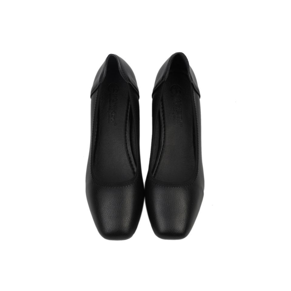 Giày Cao Gót Hạnh Dung Mũi Vuông HD27164BI